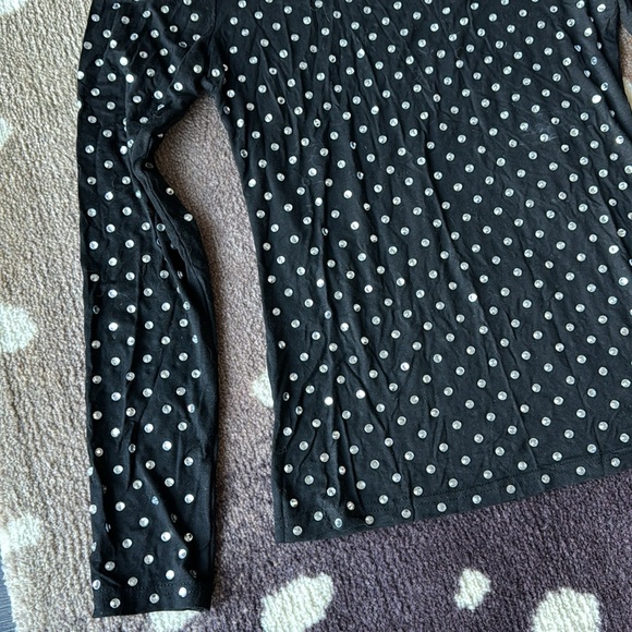 Black crystal covered turtleneck - Picture 2 of 9